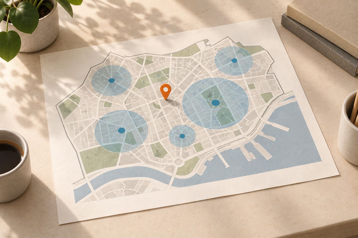 Illustration: Choosing a footprint of loops on the map